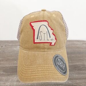Legacy STL Arch St Louis Hat Cap Trucker Snap Back Brown Mesh St Louis